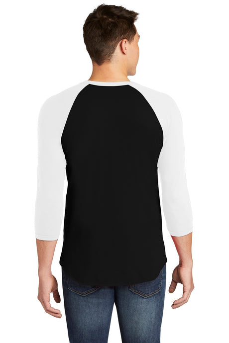 American Apparel Men's Poly-Cotton 3/4-Sleeve Raglan T-Shirt American Apparel