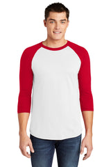 American Apparel Men's Poly-Cotton 3/4-Sleeve Raglan T-Shirt American Apparel