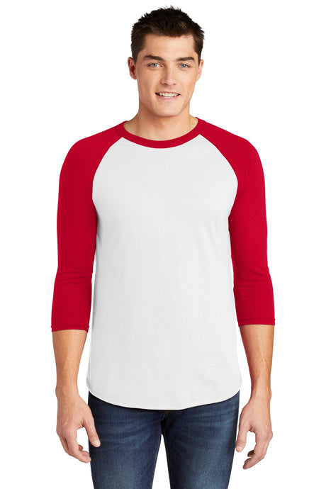 American Apparel Men's Poly-Cotton 3/4-Sleeve Raglan T-Shirt American Apparel