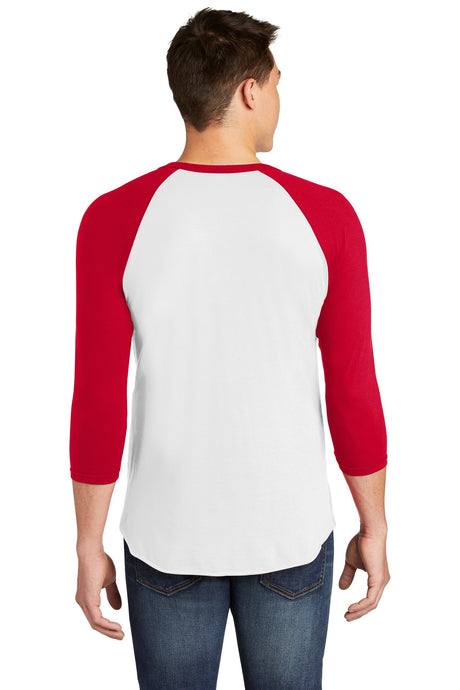 American Apparel Men's Poly-Cotton 3/4-Sleeve Raglan T-Shirt American Apparel