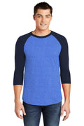 American Apparel Men's Poly-Cotton 3/4-Sleeve Raglan T-Shirt American Apparel