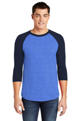 American Apparel Men's Poly-Cotton 3/4-Sleeve Raglan T-Shirt American Apparel