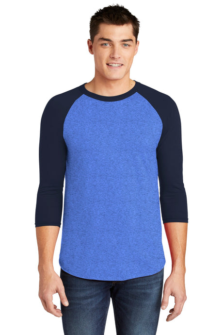 American Apparel Men's Poly-Cotton 3/4-Sleeve Raglan T-Shirt American Apparel