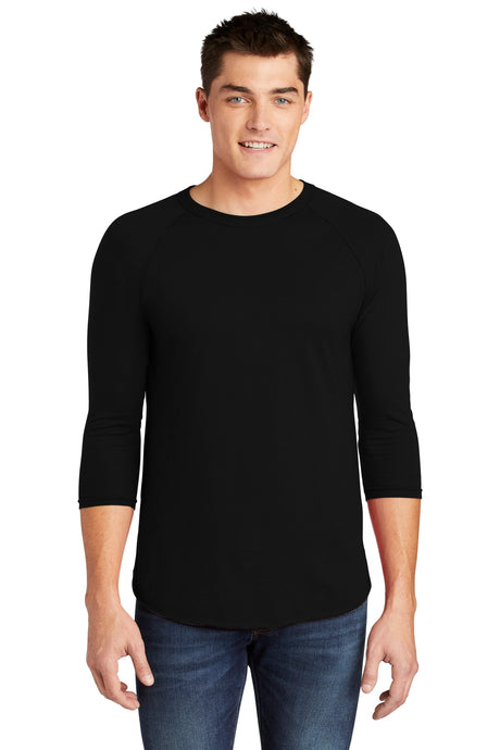 American Apparel Men's Poly-Cotton 3/4-Sleeve Raglan T-Shirt American Apparel