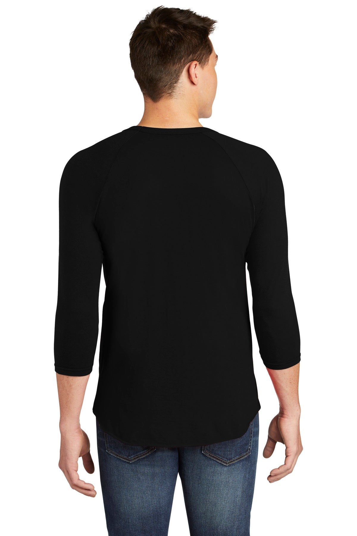 American Apparel Men's Poly-Cotton 3/4-Sleeve Raglan T-Shirt American Apparel
