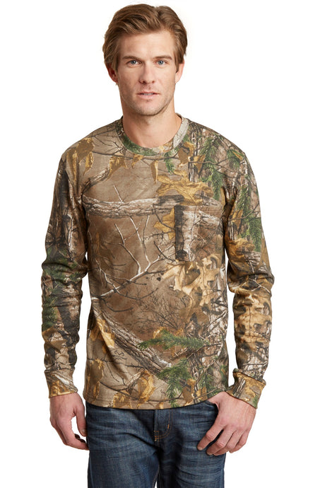 Russell Outdoors Men's Realtree Long Sleeve Explorer 100% Cotton T-Shirt with Pocket S020R Russell Outdoors