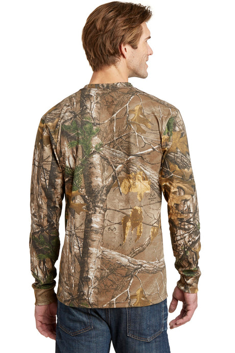 Russell Outdoors Men's Realtree Long Sleeve Explorer 100% Cotton T-Shirt with Pocket S020R Russell Outdoors