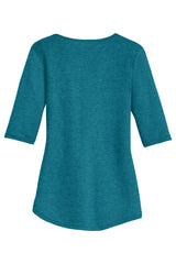 Anvil Ladies Tri-Blend Deep Scoop Neck 1/2-Sleeve Tee. 6756L Anvil