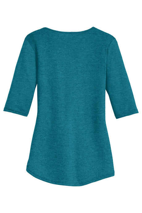 Anvil Ladies Tri-Blend Deep Scoop Neck 1/2-Sleeve Tee. 6756L Anvil