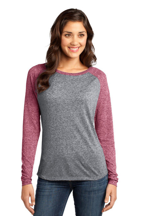 District - Juniors Microburn Long Sleeve Raglan Tee. DT262 District