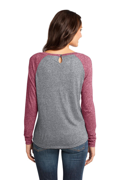 District - Juniors Microburn Long Sleeve Raglan Tee. DT262 District