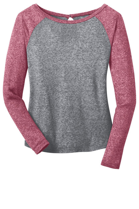 District - Juniors Microburn Long Sleeve Raglan Tee. DT262 District