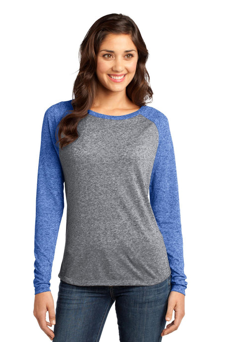 District - Juniors Microburn Long Sleeve Raglan Tee. DT262 District