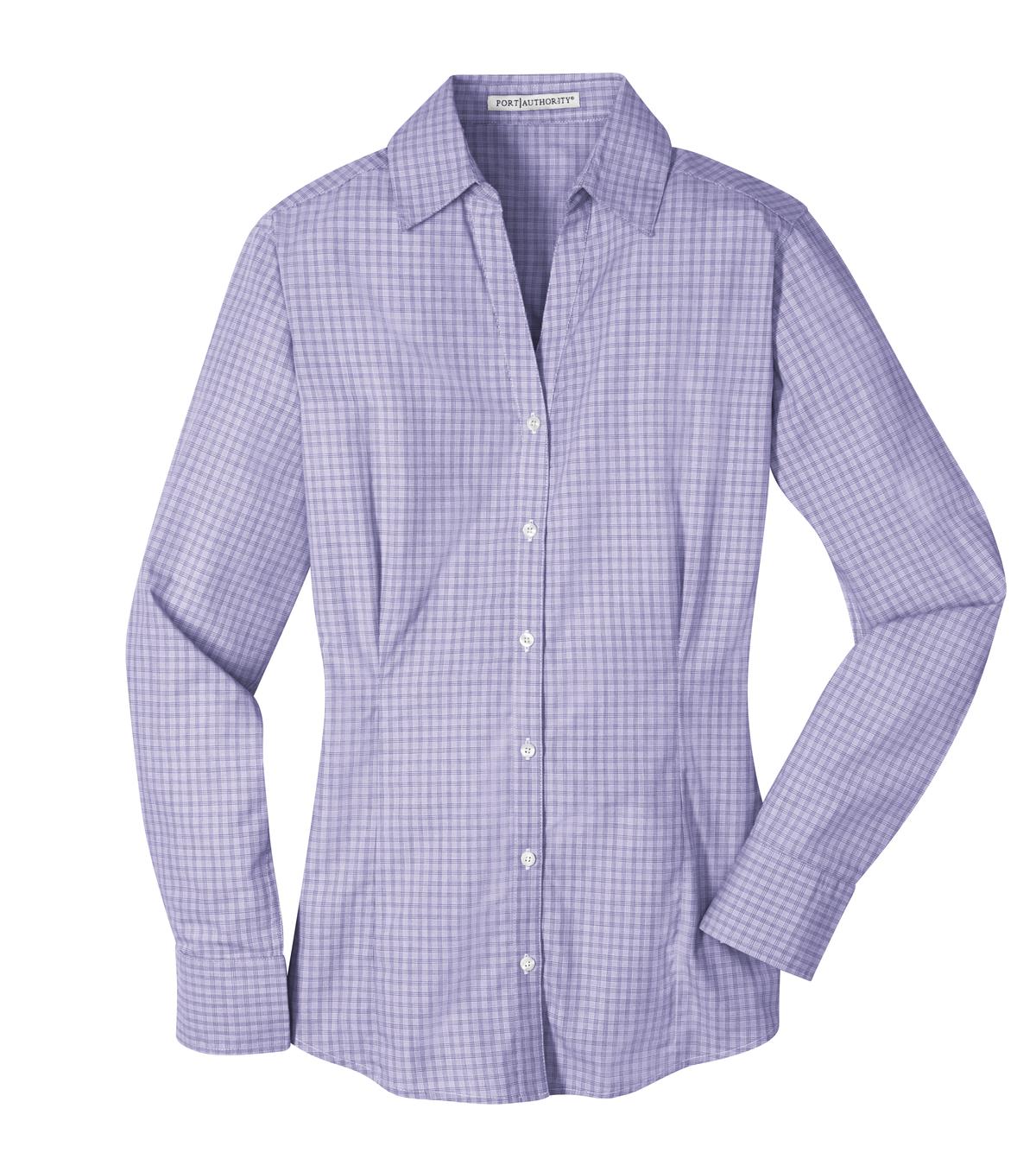 Port Authority Ladies Plaid Pattern Easy Care Shirt. L639
