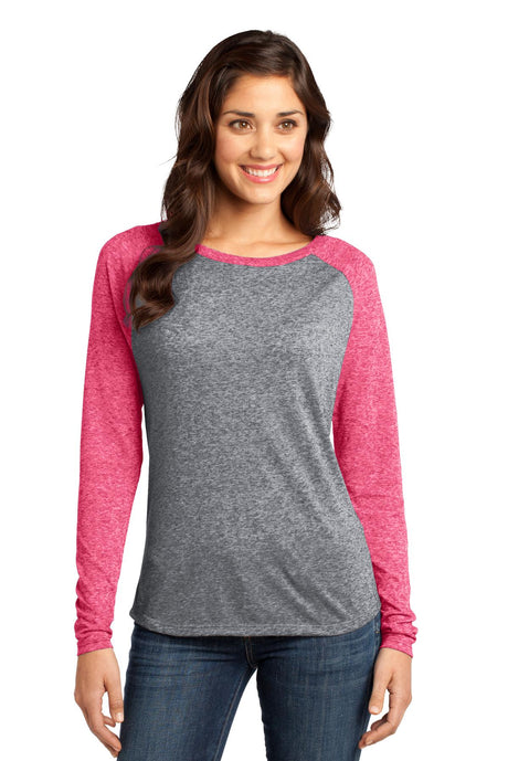 District - Juniors Microburn Long Sleeve Raglan Tee. DT262 District
