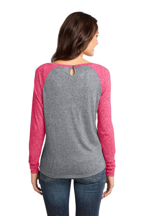 District - Juniors Microburn Long Sleeve Raglan Tee. DT262 District