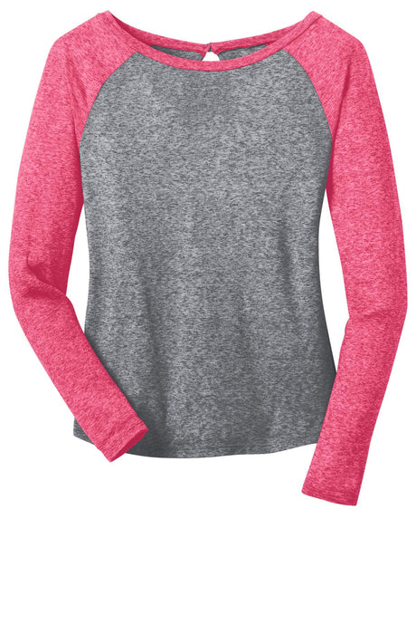District - Juniors Microburn Long Sleeve Raglan Tee. DT262 District