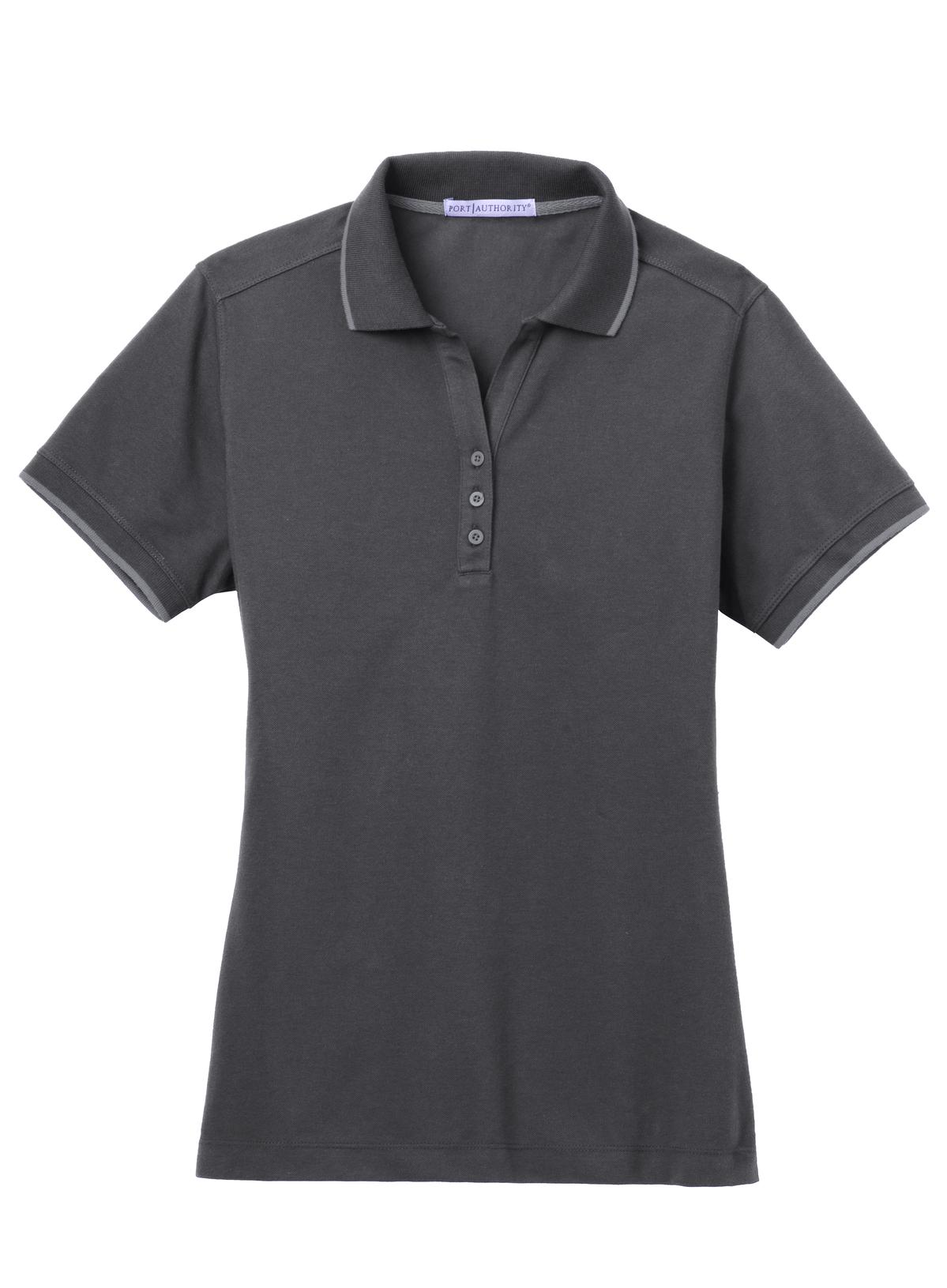 Port Authority Ladies Rapid Dry Tipped Polo. L454