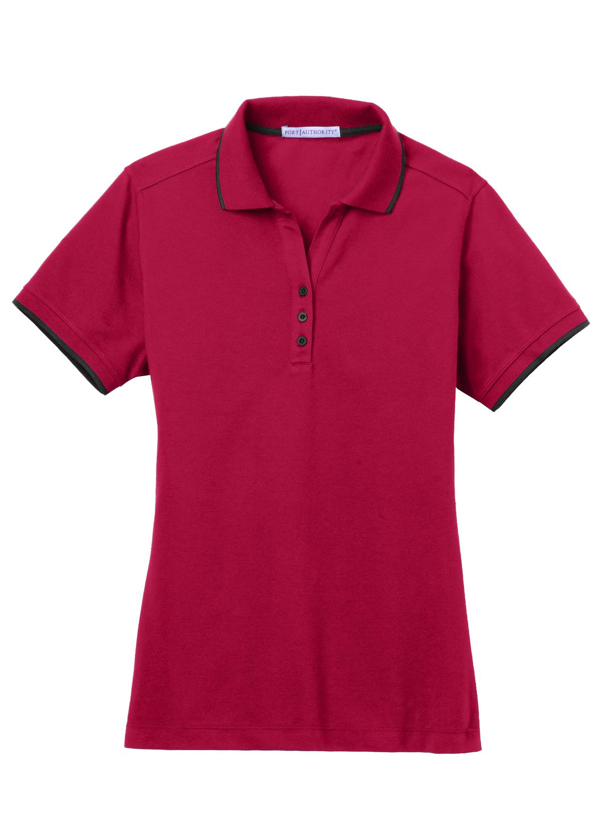 Port Authority Ladies Rapid Dry Tipped Polo. L454