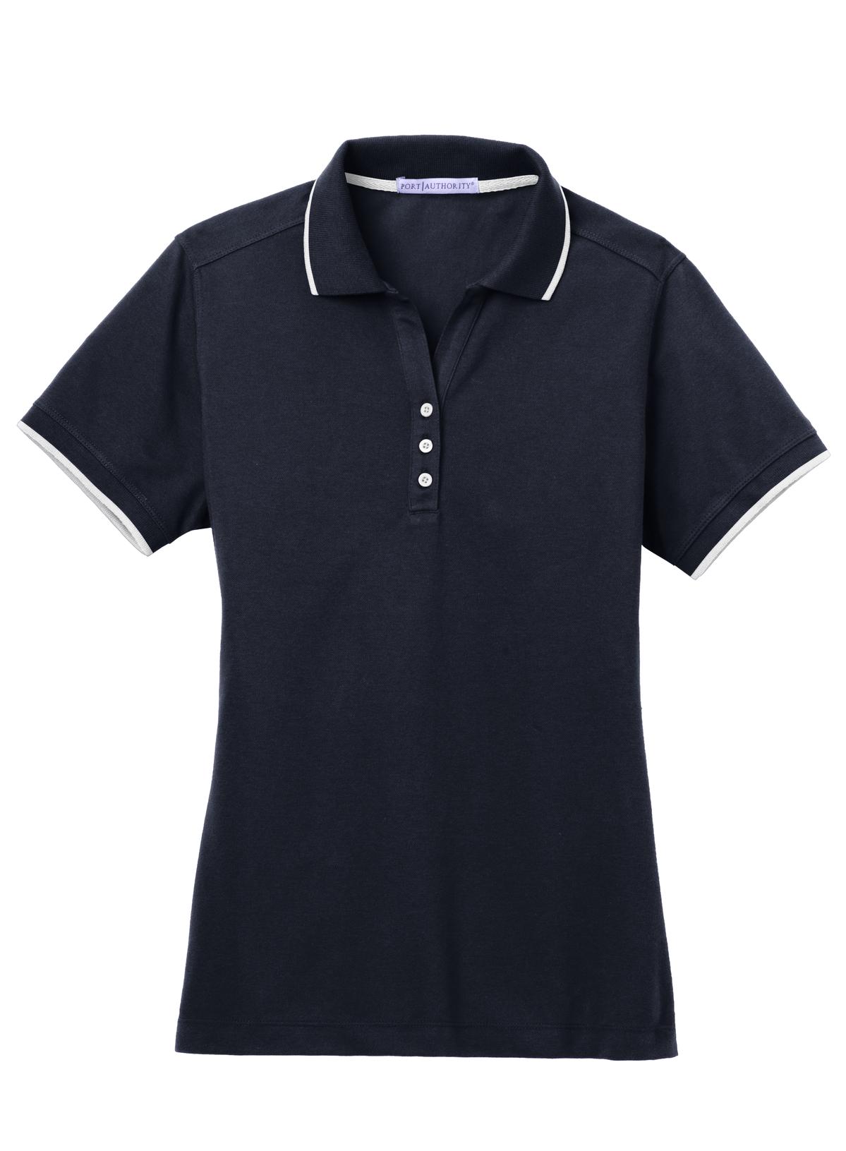 Port Authority Ladies Rapid Dry Tipped Polo. L454