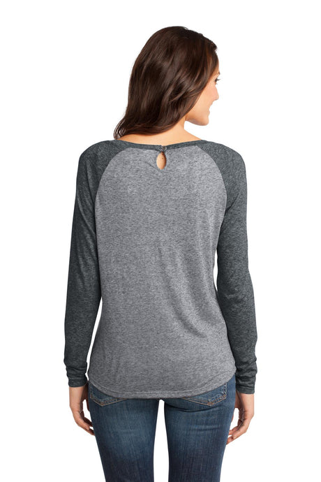District - Juniors Microburn Long Sleeve Raglan Tee. DT262 District