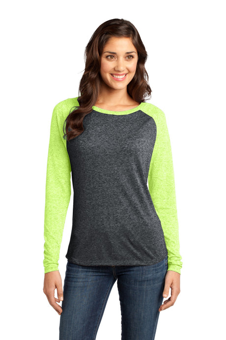 District - Juniors Microburn Long Sleeve Raglan Tee. DT262 District