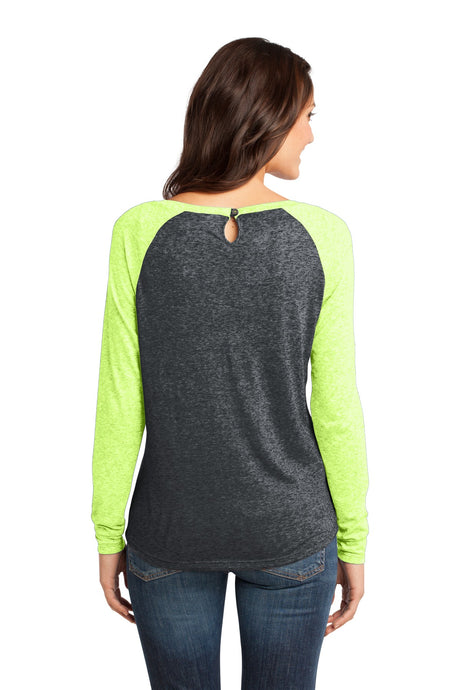 District - Juniors Microburn Long Sleeve Raglan Tee. DT262 District