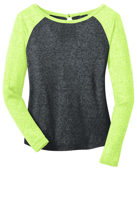 District - Juniors Microburn Long Sleeve Raglan Tee. DT262 District