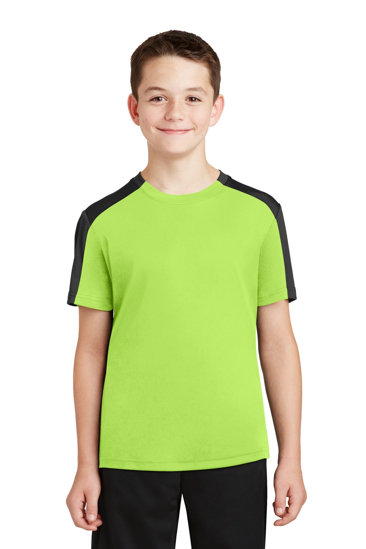 Sport-Tek Youth PosiCharge Competitor Sleeve-Blocked Tee YST354
