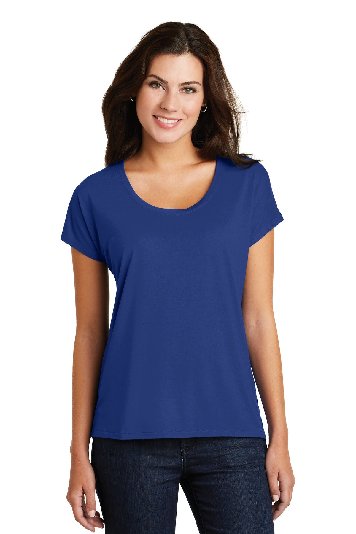 District Women's Drapey Dolman Tee. DM412 District