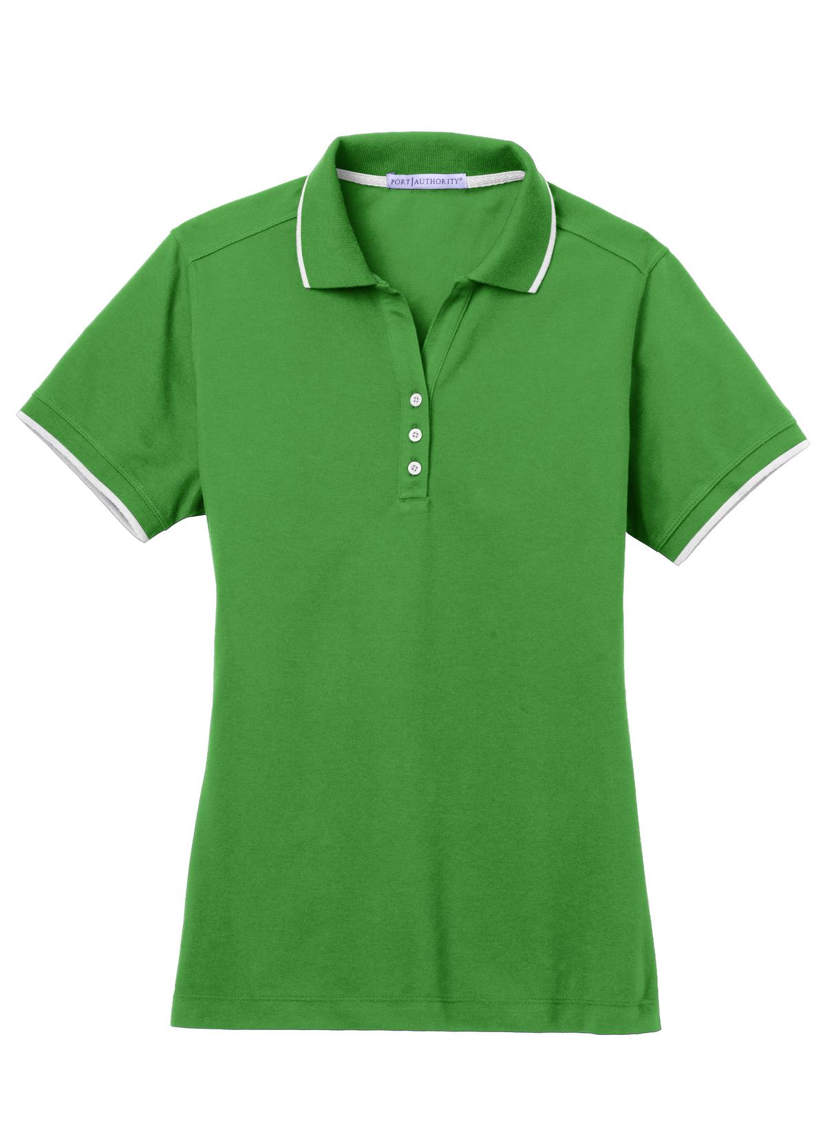 Port Authority Ladies Rapid Dry Tipped Polo. L454