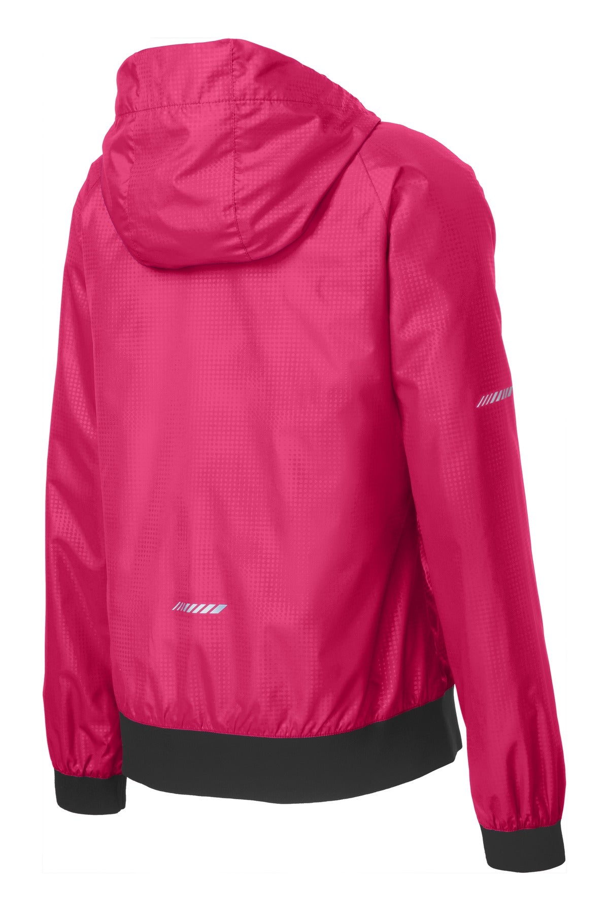 Sport-Tek Women's Embossed Hooded Wind Jacket LST53
