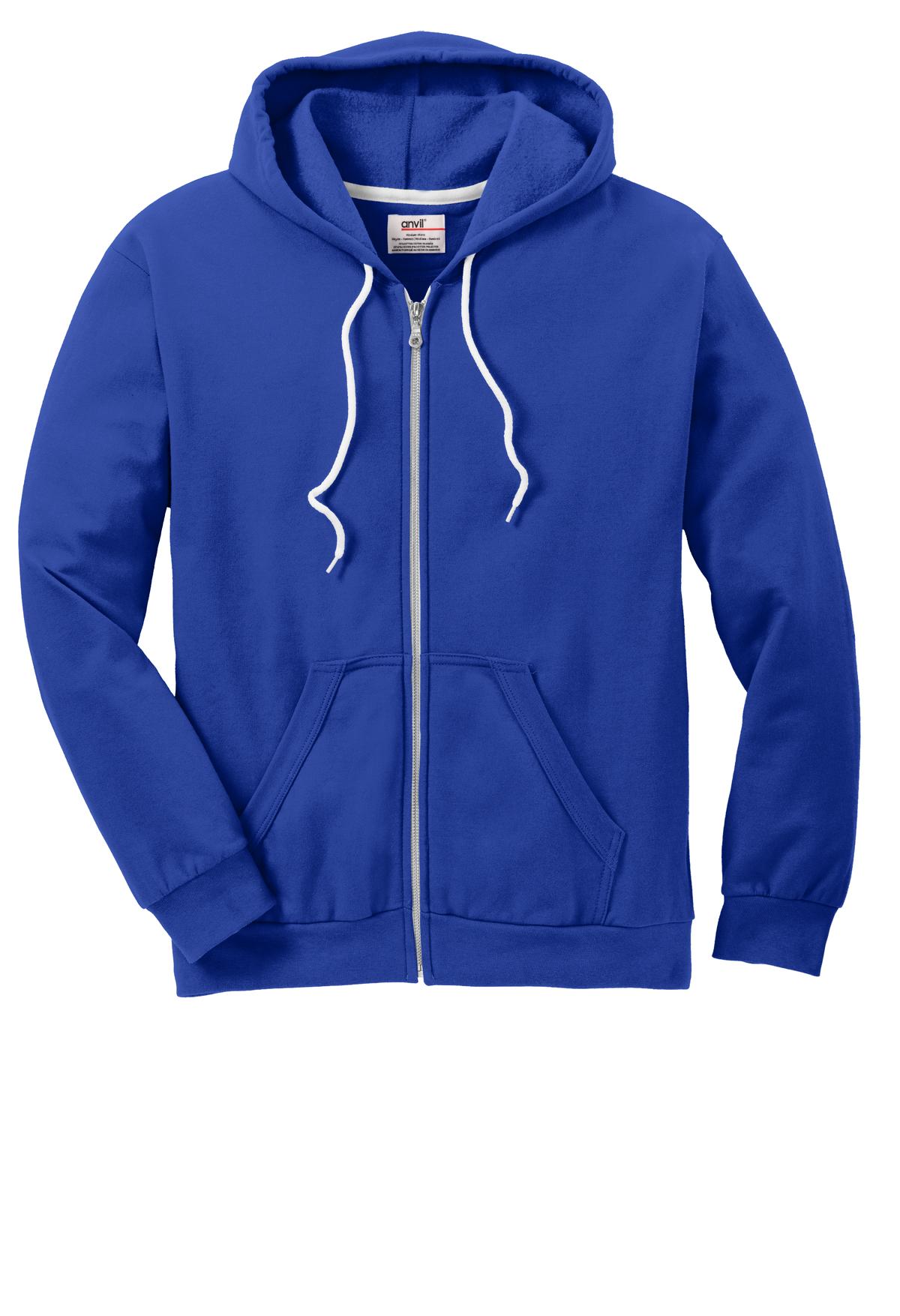 Anvil Full-Zip Hooded Sweatshirt. 71600 Anvil