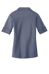 Port Authority Ladies Oxford Pique Double Pocket Polo. L557