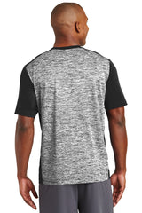 Sport-Tek Men's PosiCharge Electric Heather Colorblock Tee ST395 Mens Apparel Shirts & Tops