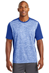 Sport-Tek Men's PosiCharge Electric Heather Colorblock Tee ST395 Mens Apparel Shirts & Tops
