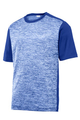 Sport-Tek Men's PosiCharge Electric Heather Colorblock Tee ST395 Mens Apparel Shirts & Tops