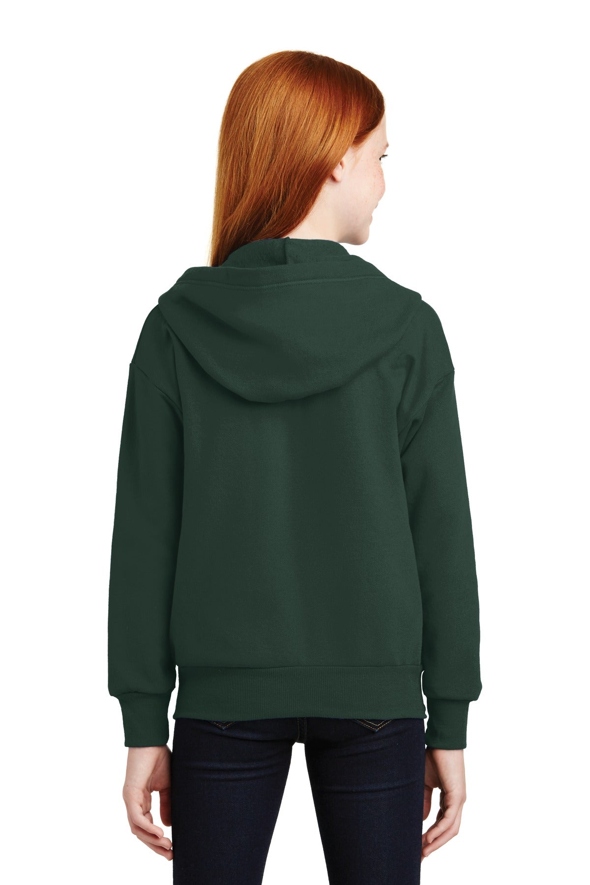 Hanes - Youth EcoSmart Full-Zip Hooded Sweatshirt. P480 Hanes