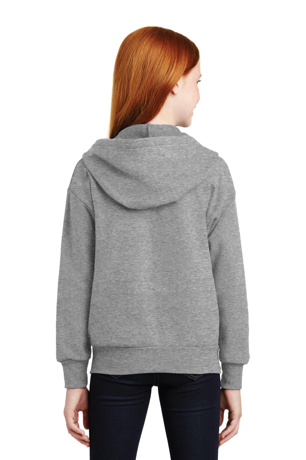 Hanes - Youth EcoSmart Full-Zip Hooded Sweatshirt. P480 Hanes