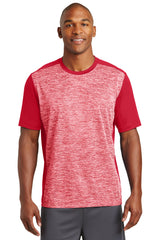 Sport-Tek Men's PosiCharge Electric Heather Colorblock Tee ST395 Mens Apparel Shirts & Tops
