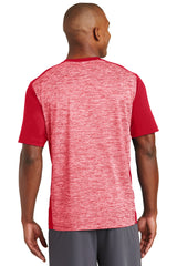 Sport-Tek Men's PosiCharge Electric Heather Colorblock Tee ST395 Mens Apparel Shirts & Tops