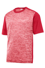 Sport-Tek Men's PosiCharge Electric Heather Colorblock Tee ST395 Mens Apparel Shirts & Tops