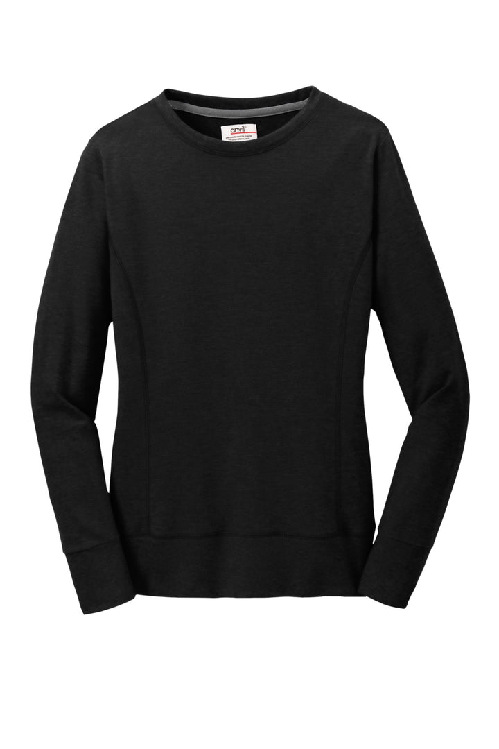 Anvil Ladies French Terry Crewneck Sweatshirt. 72000L Anvil