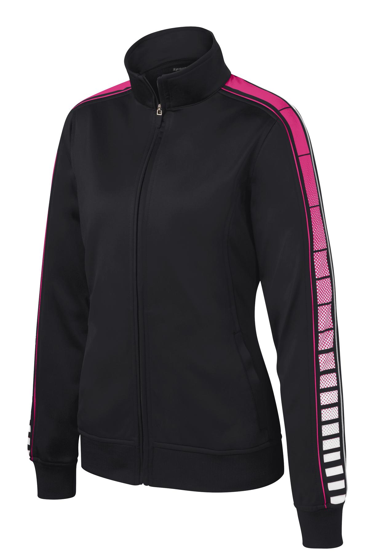 Sport-Tek Women's Dot Sublimation Tricot Track Jacket LST93