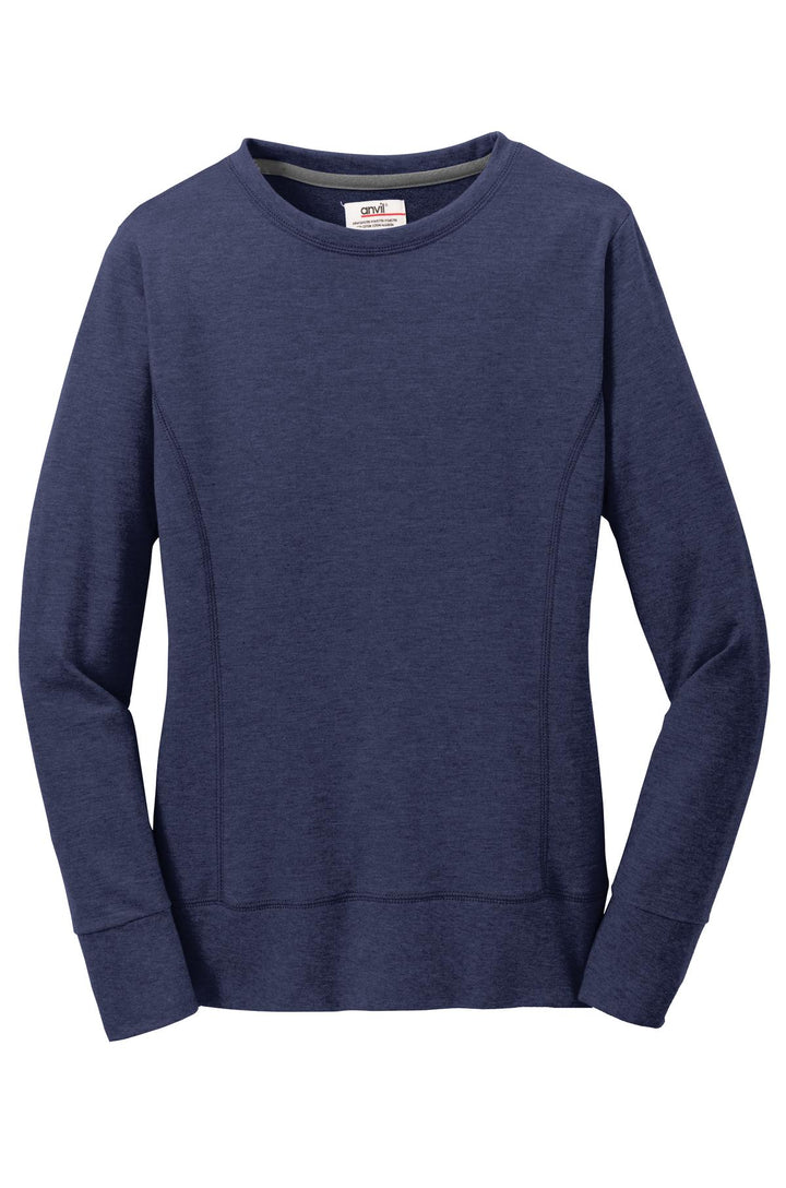 Anvil Ladies French Terry Crewneck Sweatshirt. 72000L Anvil