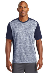 Sport-Tek Men's PosiCharge Electric Heather Colorblock Tee ST395 Mens Apparel Shirts & Tops