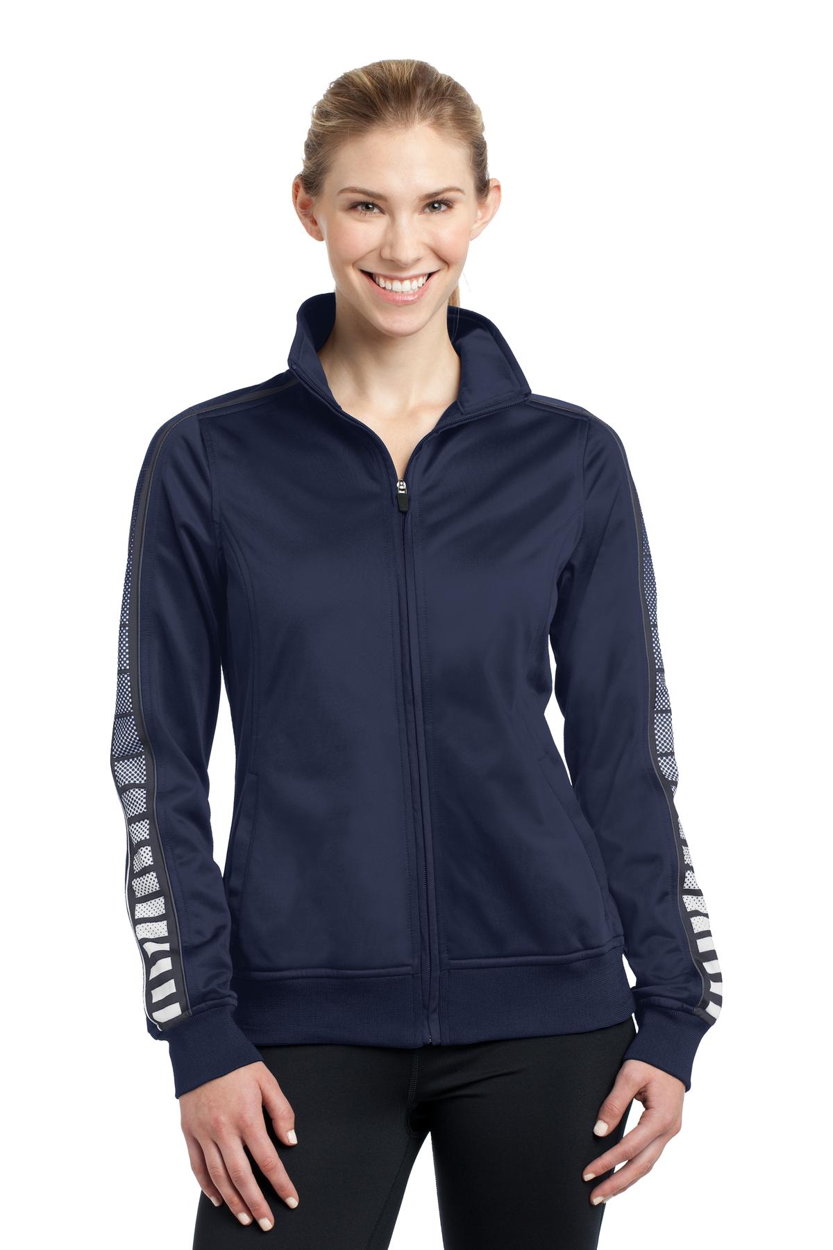 Sport-Tek Women's Dot Sublimation Tricot Track Jacket LST93