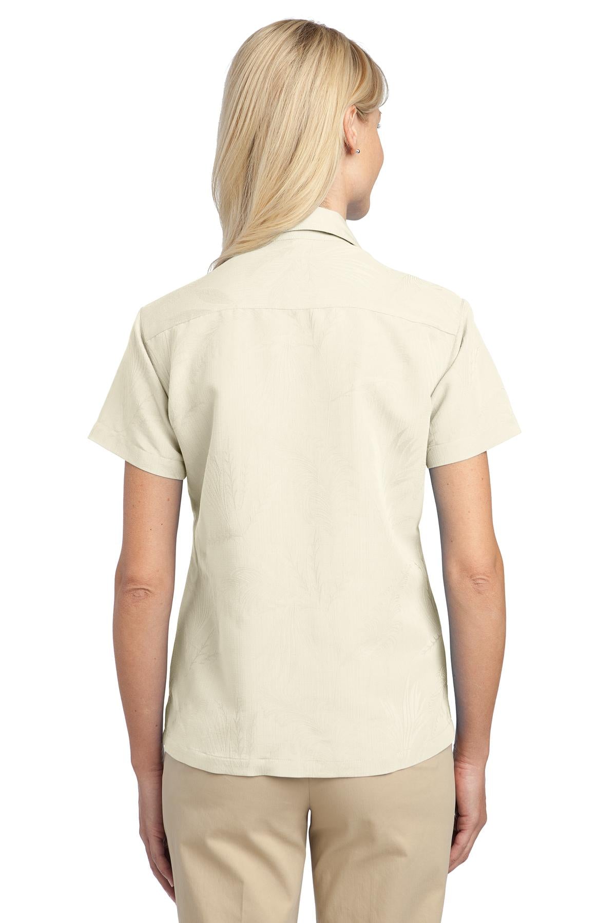 Port Authority Ladies Patterned Easy Care Camp Shirt. L536