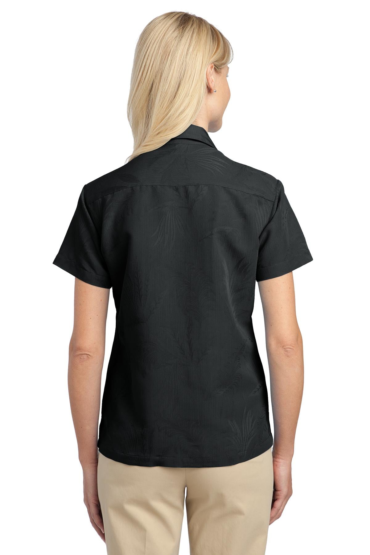 Port Authority Ladies Patterned Easy Care Camp Shirt. L536