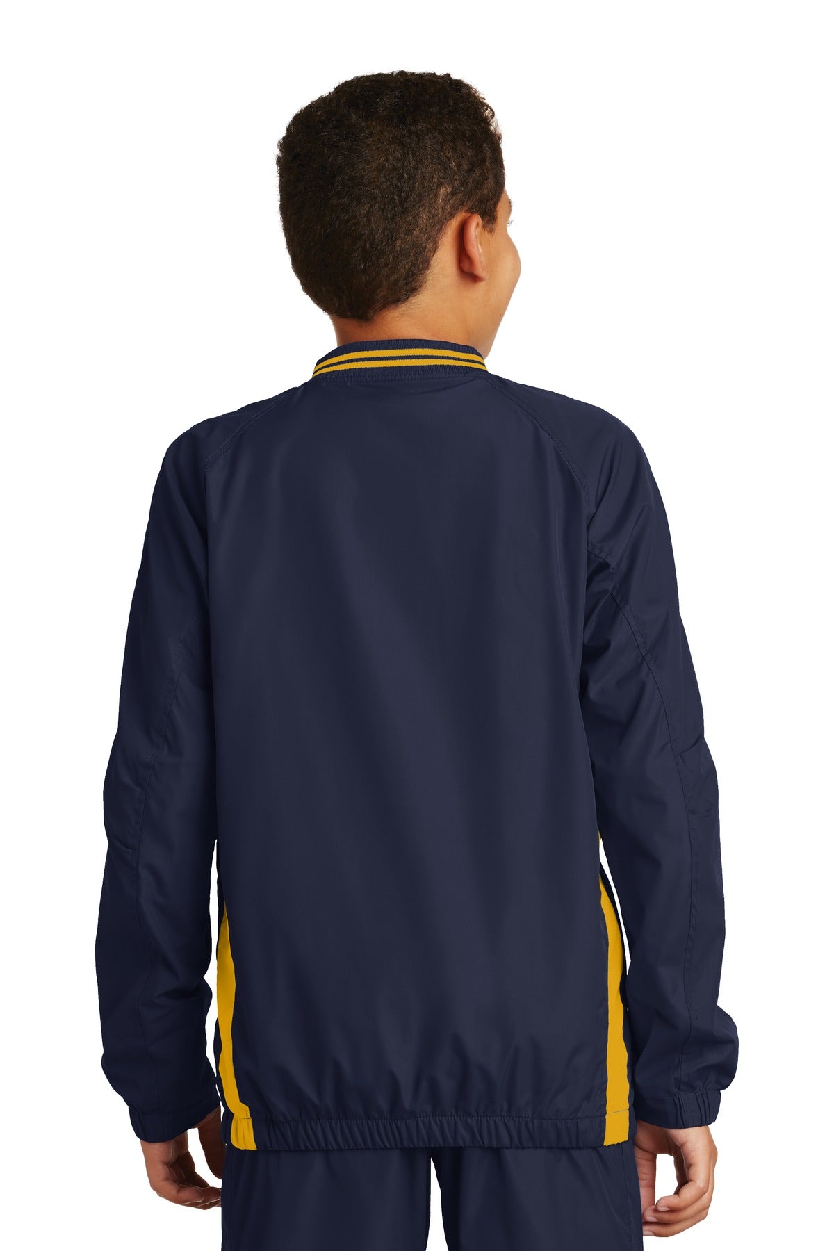 Sport-Tek Youth Tipped V-Neck Raglan Wind Shirt YST62